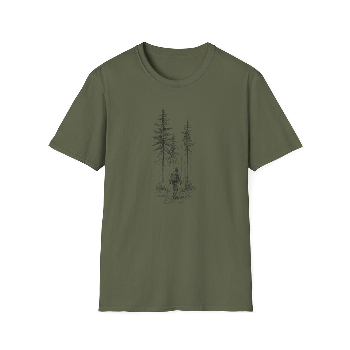 Hiker in Dark Forest T-Shirt