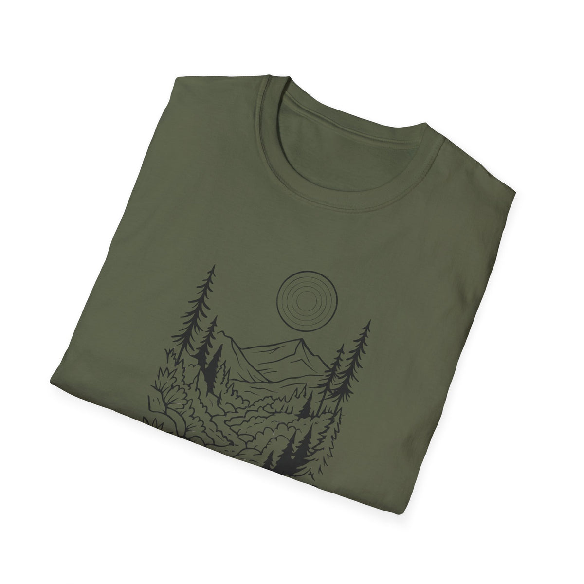Moonlit Mountain Landscape T-Shirt