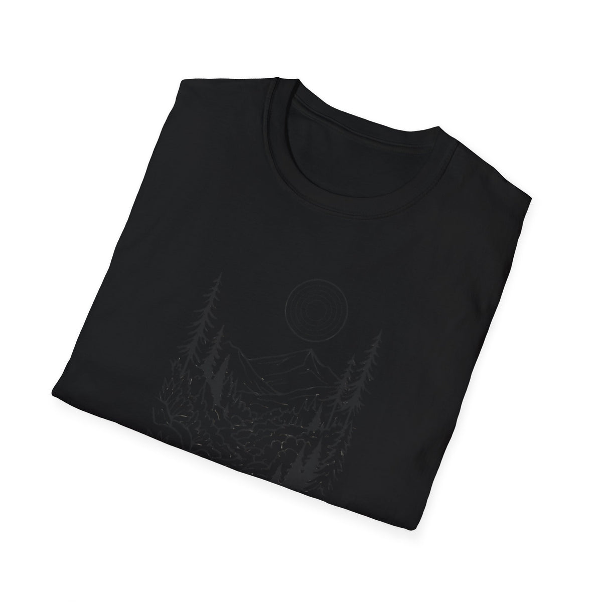 Moonlit Mountain Landscape T-Shirt