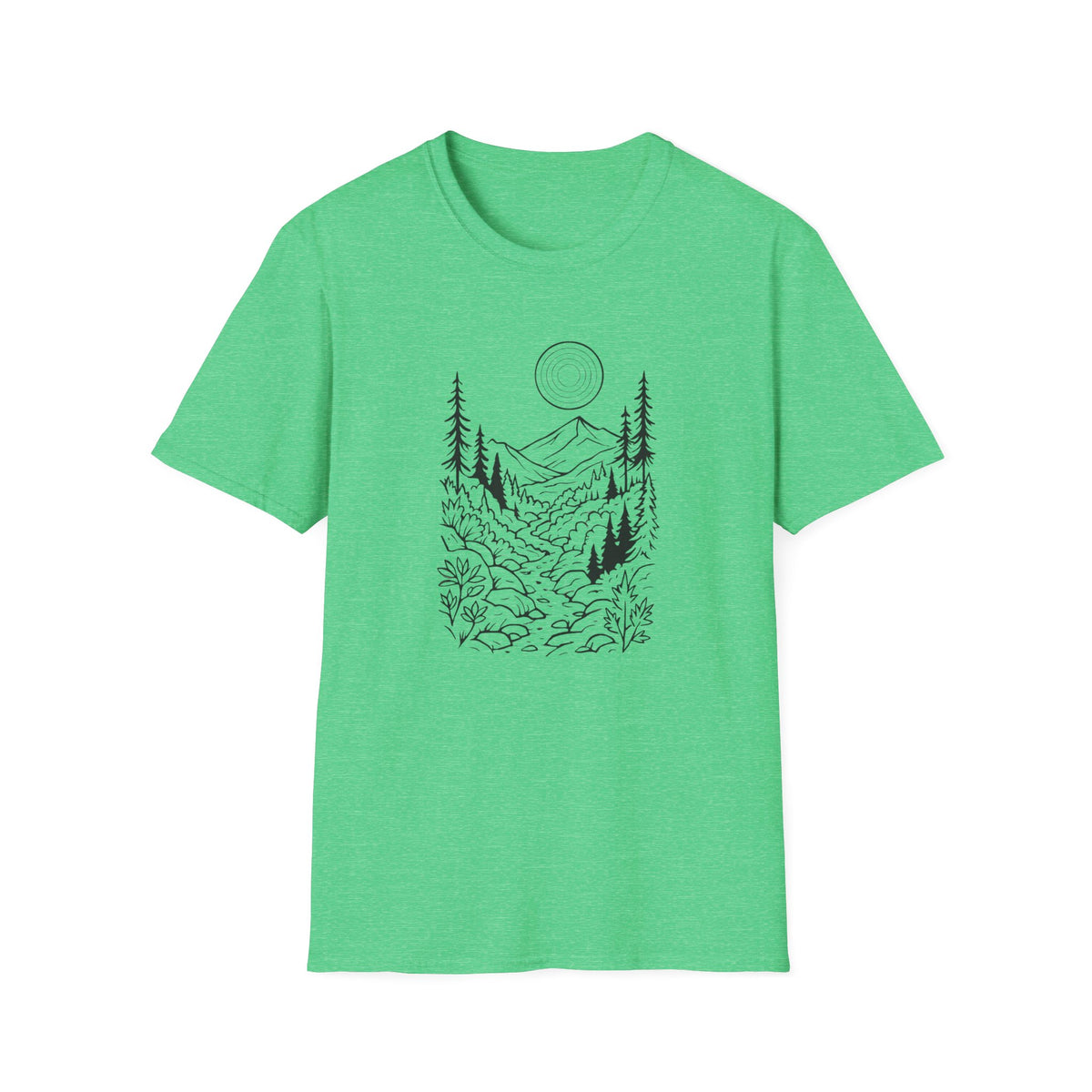 Moonlit Mountain Landscape T-Shirt